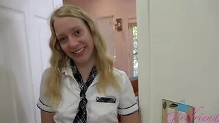 Hot schoolgirl Kallie Taylor wants up get her hairy pussy flouted