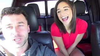 Video of provocative Abella Danger having sex in back of the car